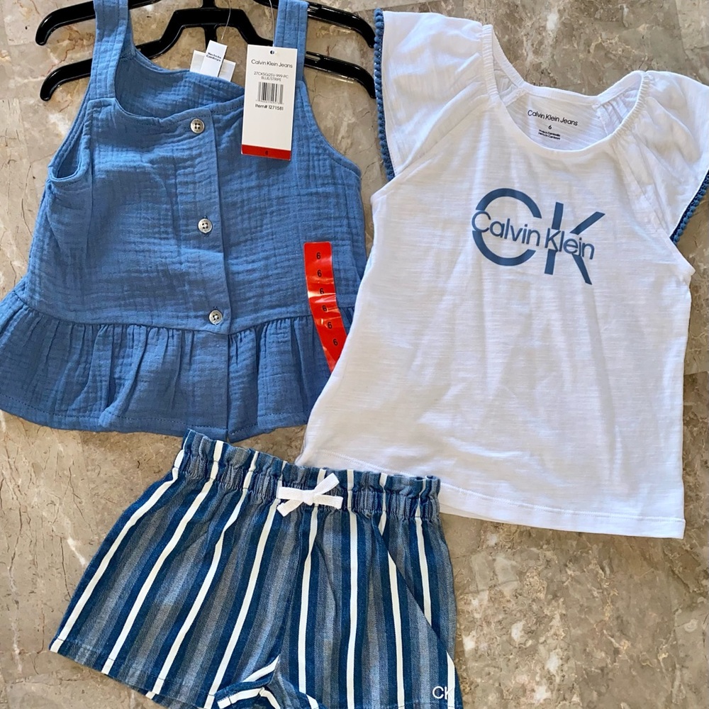 Calvin Klein Girl’s 3-Piece Short Set